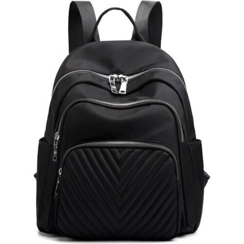 Womens Chevron Quilted Tablet Fashion Travel Backpack Classy Chic Rucksack