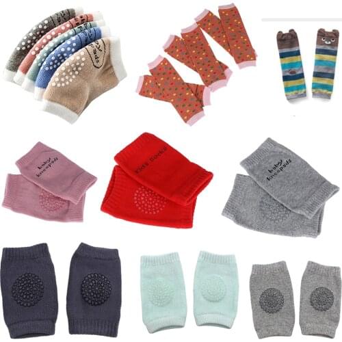 1 Pair Toddler Baby Kneepad Protector Soft Thicken Terry Non-Slip Dispensing Safe Crawling Baby Leg Warmers Well Knee Child Pads