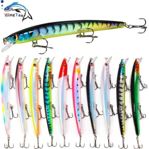 1PCS Long Shot 135mm/15.4g Minnow Fishing Lures Flying Fish Classic Wobblers Plastic Hard Crankbait Carp Pike Fishing Tackle