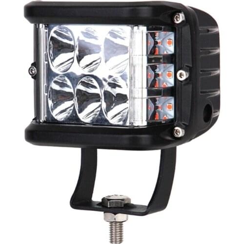 1 Piece Drop shipping Dually 4" LED Work Light Side Shooter 60W Cubic Yellow Flashing For Trucks Tractor SUV ATV Boat Forklift