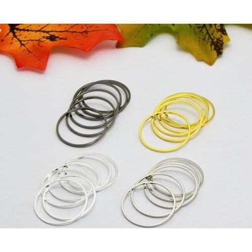 100pcs 20mm Metal Round Circle Connectors Earrings/pendants Accessories DIY Jewelry Finding