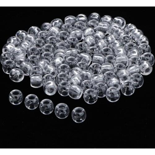 100PCS Hair Braid Beads Antique Dreads Decoration Pendants Clear