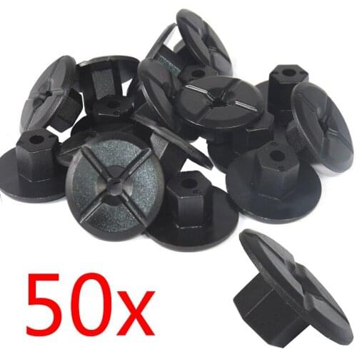 50x Plastic Unthreaded Nylon Nuts 4mm hole & large 24mm collar, Fit for Mercedes & BMW 51711958025 2019900050 K90