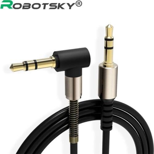 Robotsky 3.5mm Audio Cable 1M Nylon Braid Car Amplifier Aux Cord For Car Phone Tablet Headset Louder Audio Extension Cable