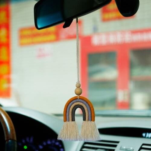 Car Hanging Perfume Pendant Fragrance Car Air Freshener Decor Boho Rainbow Wall Hanging Diffuser Hanging Ornaments Free Shipping