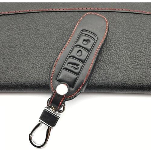 2017 Hot sale Genuine Leather Car Key Case Shell Cover For Porsche Cayenne 911 996 panamera macan boxster 986 987 981 3 buttons