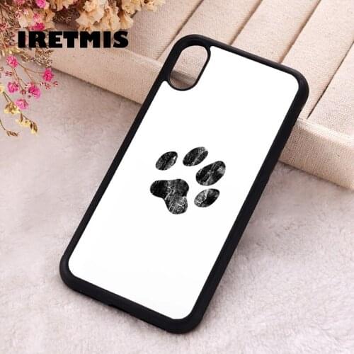 Iretmis 5 5S SE 2020 phone cover cases for iphone 6 6S 7 8 Plus X Xs XR 11 12 Mini Pro Max Silicone TPU Paw print