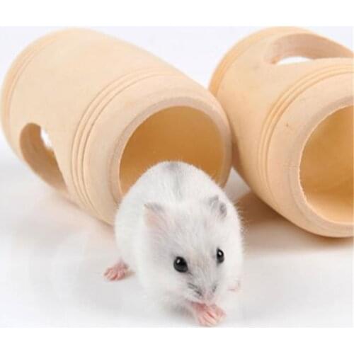 1PC Hamster Small Animal Wooden Cage Bed Toy House Rat Hamsters Mouse Wooden Pet Supplies EJ993707
