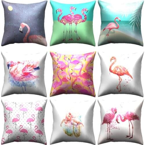 Flamingos love birds animal throw pillow cushion cover decorative pillow case home sofa decorative cushion covers pillowcase