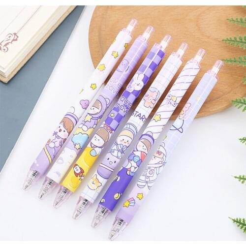 3pcs/lot Gel Pen Kawai School Ballpoint Pens Supplies 2021 Cute Stationery Anime Gel Pen Writing For Office School 040358