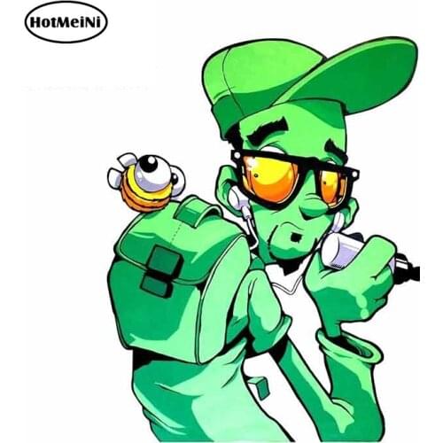 HotMeiNi 13cm x 10.4cm for Green Man Who Loves Graffiti Car Decal Car Accessories Waterproof DIY Occlusion Scratch Sticker