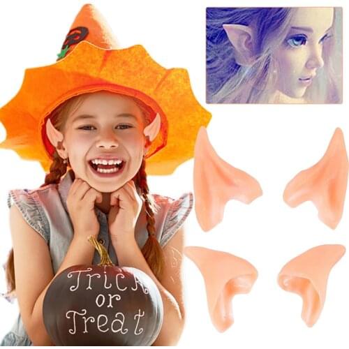 Elf Ears Halloween False Ear Cosplay Props Fake Ears Halloween Cosplay Costumes Pointed Prosthetic Tips Party Supplies Gift
