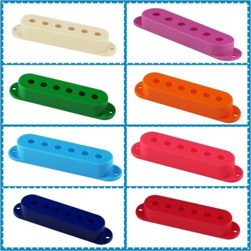 New 9pcs Plastic Strat Electric Guitar Pickup Cover Single Coil Pickup Cover 48mm/50mm/52mm Pole Spacing Multi Colors Choose