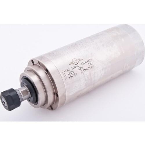 4HP 3kw 24000RPM ER20 water cooling Woodworking AC Spindle motor 100mm 380VAC 8A 400hz CNC Router