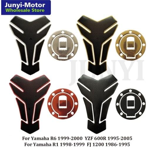 Fuel Tank Pad Oil Gas Cap Cover Sticker For Yamaha R1 1998 1999 R6 1999 2000 YZF600R 1995-2005 FJ1200 1986-1995 Motorcycle Decal