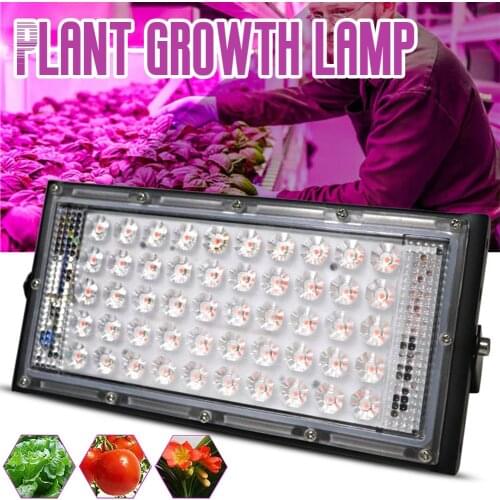 New 50W LED plant growth lamp AC 220V plant floodlight greenhouse plant hydroponic plant spotlight With Adjustable Stand