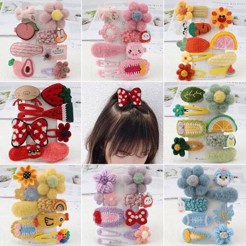 New childrens hair Accessories Hair Clip Headband Plush Hairpin Girls Cute BB Clip Does Not Hurt Hair Wild Bangs Clip Headdress