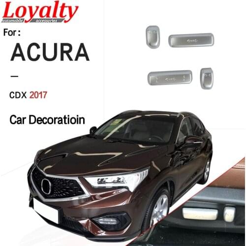 Loyalty For Toyota ACURA CDX 2017 Car Interior Seat Adjustment Knob Button Switch Trim Frame Cover ABS Silver Auto Styling