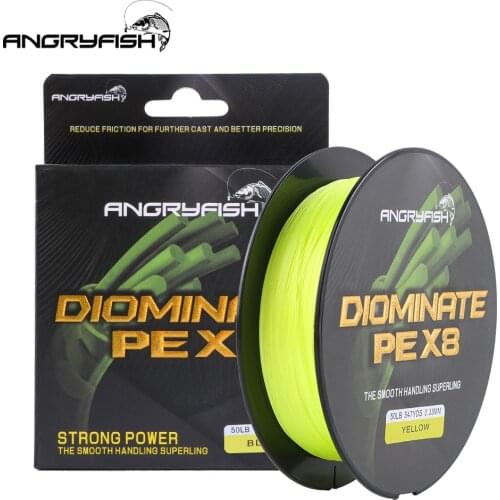 Angryfish Diominate PE X8 Fishing Line 527YDS/500M 8 Strands Braided Fishing Line Multifilament PE Line 18 20 30 40 50 80LB