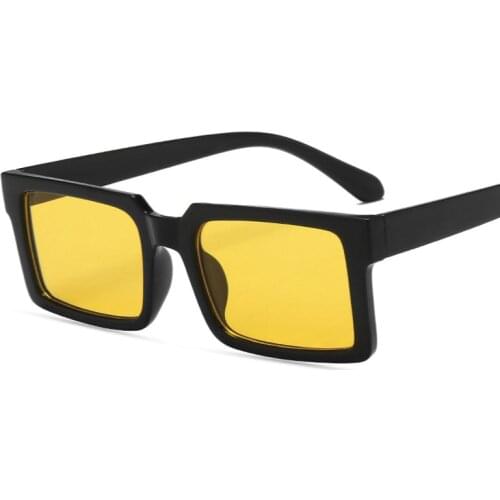 Square Sunglasses Men Women Yellow Pink Lens UV400 Protection Eyewear Fashion Design Gafas De Sol