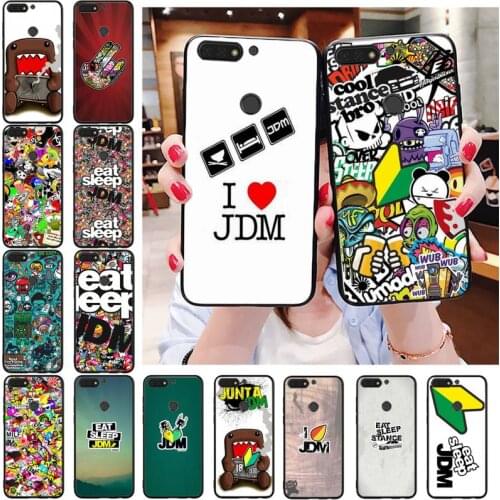 Sticker Bomb Eat Sleep JDM Phone Cases For Huawei Honor 7C 7A 8X 9X 8A 10i 20lite 10 9 lite 20 8C 8S 7S 9A 10X lite