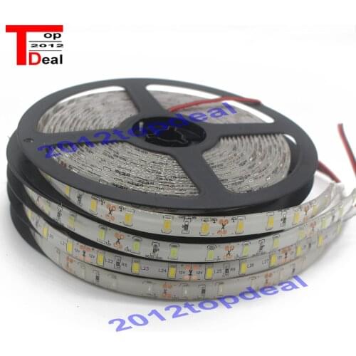 LED Strip 5730 Waterproof DC12V Flexible LED Light 60LED/m 5m/lot Brighter than 5050 5630 LED Strip