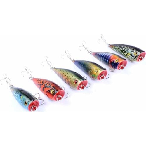 East Rain Painted Topwater Bait for Freshwater Saltwater Fishing Lure 6cm 7.1g 3pcs Popper Artificial Hard Bait Free Shipping