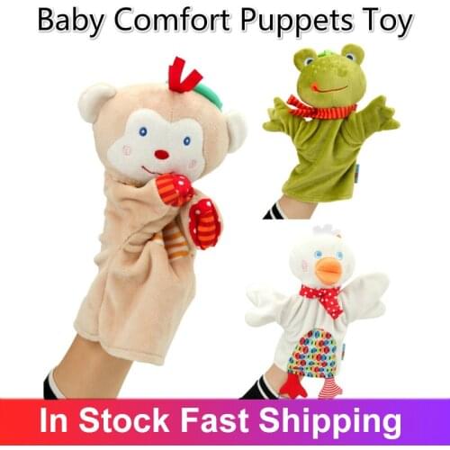 Animal Plush Hand Puppets Childhood Kids Cute Soft Monkey Shape Pretend Playing Dolls Gift For Children Plush Toys