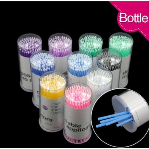 100pcs/lot Durable Micro Disposable Eyelash Extension Individual Applicators Mascara Brush For Women Eyelash Glue Cleaning
