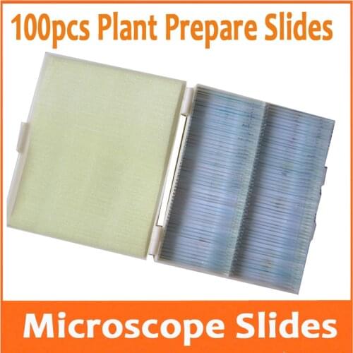100pcs per Box Plant Optical Glass Lab Biological Microscope Specimen Bio-microscope Slides for Student Educational School