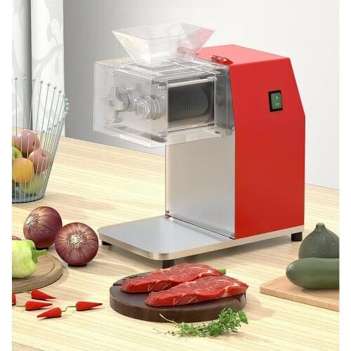 1100W Commercial stainless steel small automatic meat slicer,household beef pork meat slice strip dicing machine Removable blade