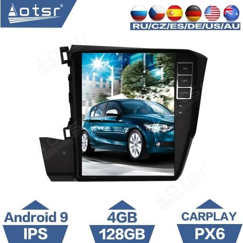 128G Android 9 Car Radio Coche Tesla Style Autoradio For Honda Civic 2012 - 2015 GPS Navigation DSP Carplay Multimedia Player