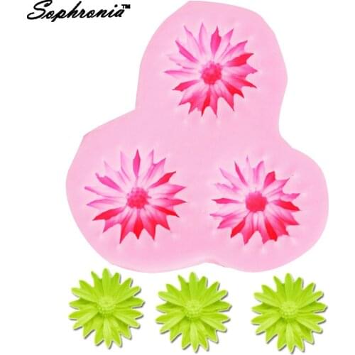 Sophronia M123-new Chrysanthemums 1pcs UV Resin Jewelry Liquid Silicone Mold 3D Resin Mold For DIY Making Jewelry Art Mould