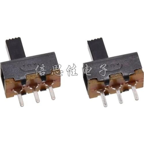 50pcs/SS12F17G5 Toggle switch 3 Pin 2 files Handle high 5mm Slide switch