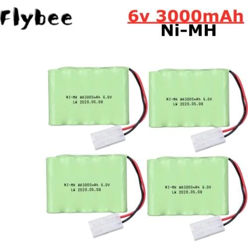 6v 3000mAh Rechargeable Battery For Rc toys Cars Tanks Robots Gun NiMH AA 6v 3500mah Batteries Pack For Rc Boat