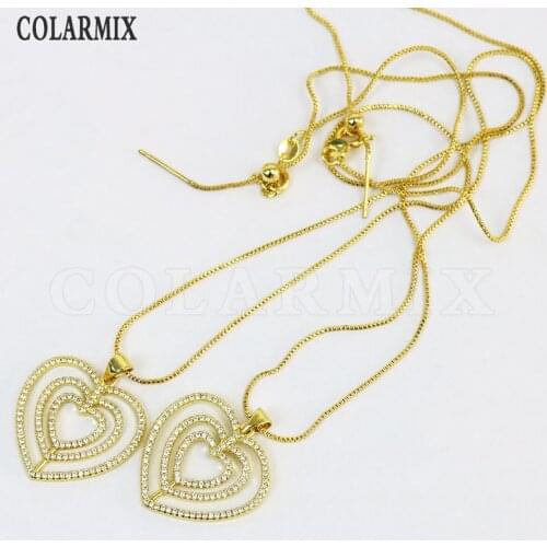 8 Pcs Heart Shape Pendant necklace jewelry accessories Necklace heart shape pendant Jewelry Necklace New design 8429