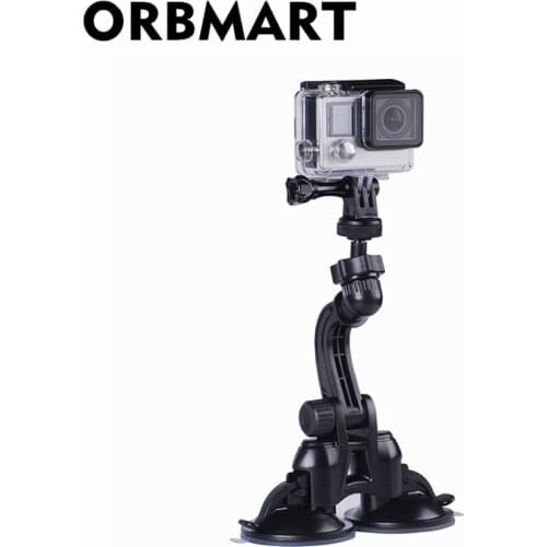 ORBMART Strong Fixed Double Suction Cup Car Holder Frame Skeleton For Gopro Xiaomi Yi Mijia SJCAM EKEN SOOCOO Sport Camreras