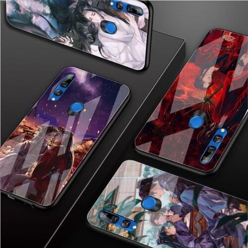 Tian Guan Ci Fu Fiction cartoon DIY Luxury Tempered Glass Phone Case For Huawei Honor 30 20 10 Lite Pro 8X 9 10i Cover shell