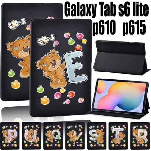 Tablet Case for Samsung Galaxy Tab S6 Lite P610/P615 10.4 Inch Flip Tablet Cover Leather Stand Shell Cover + Free Stylus