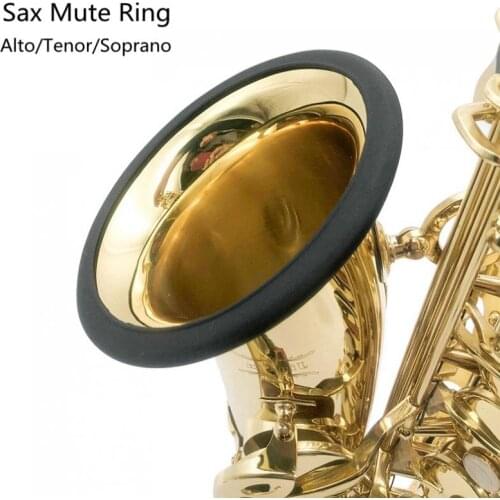 Silica Gel Sax Mute Ring Dampener Silencer Sax Trumpet Replacement Parts for Alto / Tenor / Soprano Saxophone