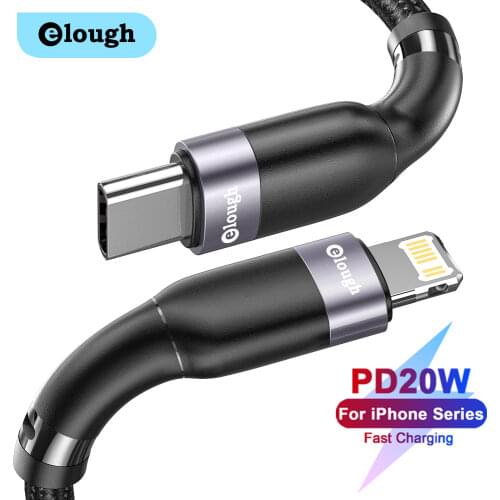 Elough USB C Cable For IPhone Cable PD 20W Type C to Lighting Cable For iPhone 13 12 11 Pro Max iPad Macbook Charging Data Cord