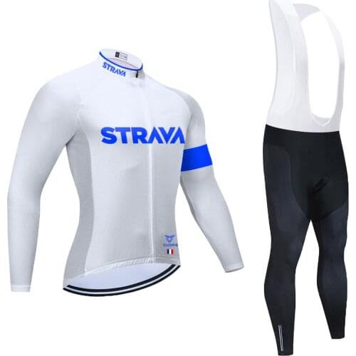 STRAVA Cycling Clothing Kit Men Women Long Cycling Suit Team Pro 2021 Jersey Set Autumn Bike Clothes Outfit SportswearCycling