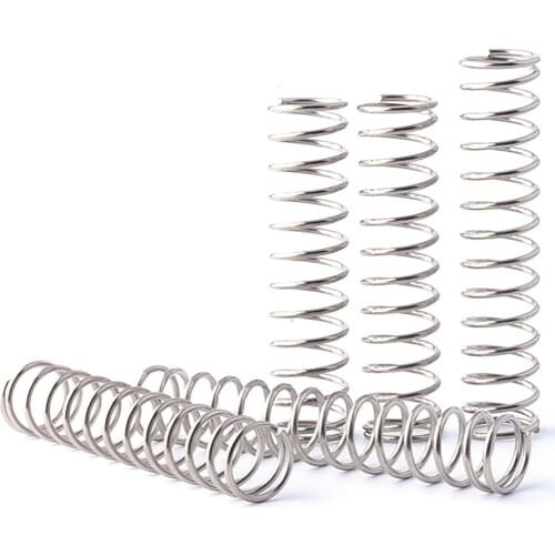 4PCS 2x14mm Compression Spring, Wire Diameter 0.08'', Outer Diameter 0.55'', Free Length 0.39''-2'', Stainless Steel
