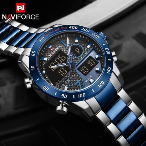 Naviforce Watches Men Top Brand Luxury Chronograph Quartz Watch Men Full Steel Military Clock Male Wrist Watch Relogio Masculino