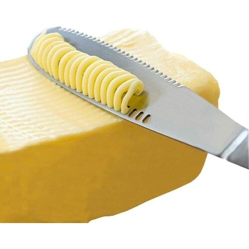 Stainless Steel Butter Cutter Knife Cream Knife With Hole Multi-function Wipe Cream Bread Jam Knife Kitchen Gadgets