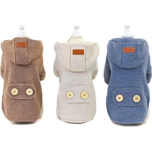 Pets Dog Clothes Winter Thicken Jacket Coat Costumes Hoodies British Style Warm Clothes for Small Puppy Dogs Cat Clothing
