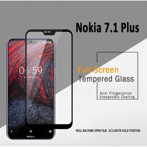 Full Glue Full Cover Tempered Glass For Nokia 7.1 Plus Screen Protector protective film For Nokia 7.1 Plus X7 glass