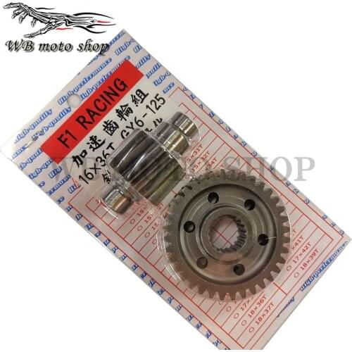 15x37T 16x36T 17x36T Performance Final Drive Gear for GY6125 GY6 125 150cc 152QMI 157QMJ Scooters Engine Spare parts