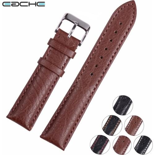 EACHE 20mm 22mm Replacement Watchband Hot Sale Genuine Leather Watchband Retro Cowhide Leather Straps With Pin Buckle