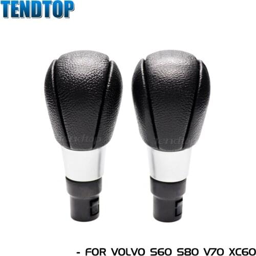 Manual 5 / 6 Speed Gear Shift Knob Lever Stick Headball Shifter Gaitor PU Leather Fit For Volvo S60 V60 S80 V70 XC70 XC60
